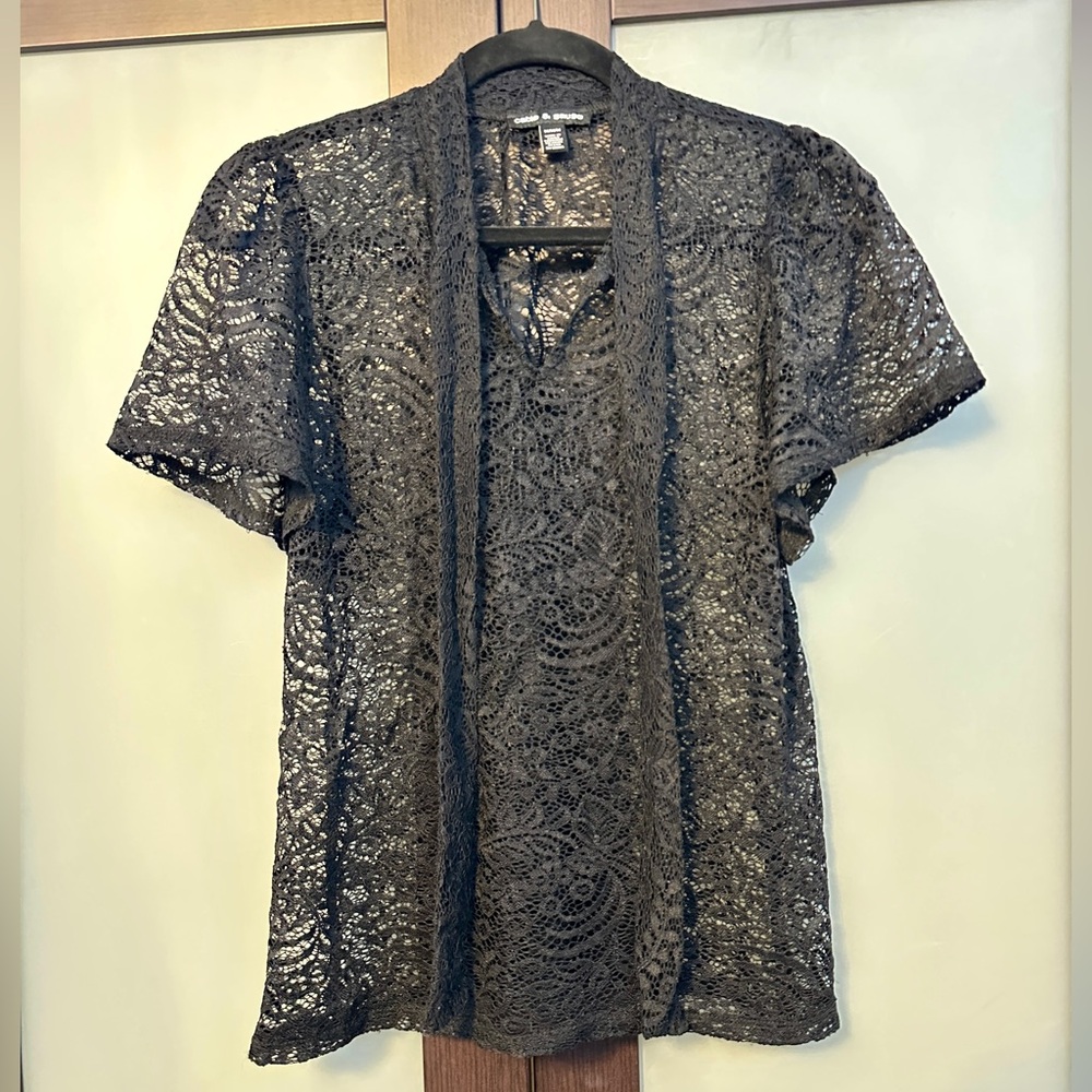 Black Lace Top Size M